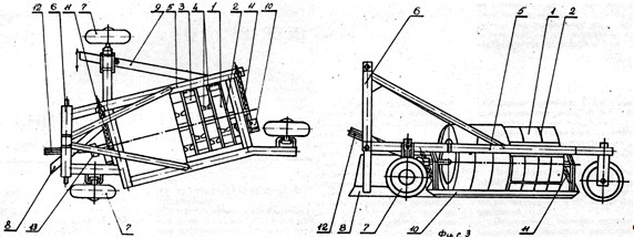 Drum spreader of organic fertilizers from a roll