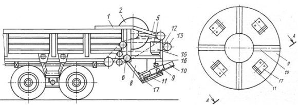 Body spreader of solid organic fertilizers